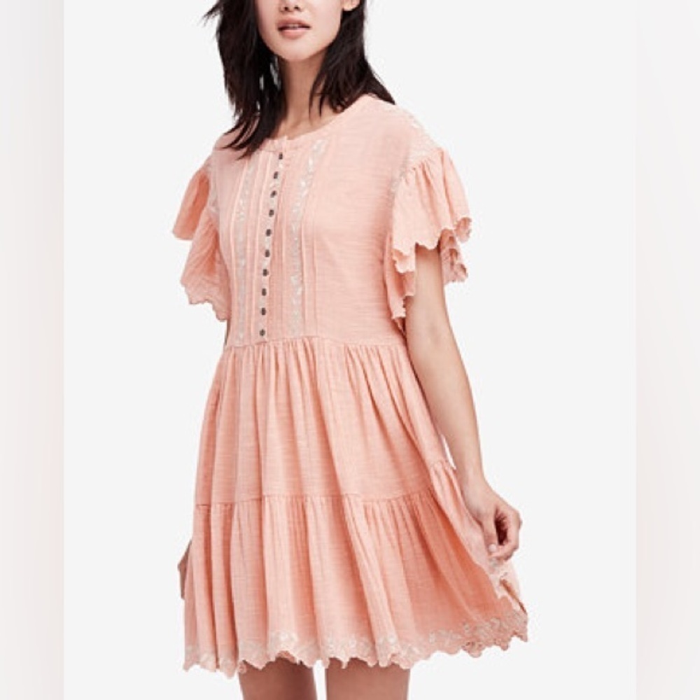 Free People Santiago Cotton Babydoll Dress (Size XS)